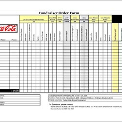 Superb Blank Fundraiser Order Form Template Perfect Ideas