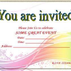 Image Result For Blank Invitation Templates Microsoft Word Party Template Card Format Printable Invite Google