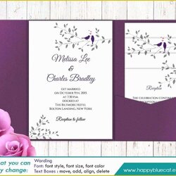 Preeminent Microsoft Word Invitation Templates Free Editable Instant Of Pocket Wedding Invitations Design