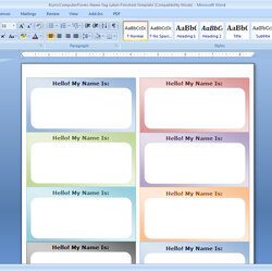 Superior Microsoft Word Name Tag Template Labels Step Design Your Own