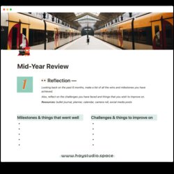 Great Personal Mid Year Review In Steps Free Notion Template Hay Studio Reflection Step