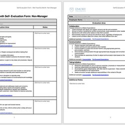 Peerless Best Free Employee Evaluation Form Templates In Word Tuts Midyear Review