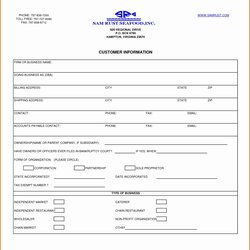 Admirable New Customer Form Template Free Awesome Information Questionnaire