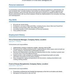 Sublime Great Curriculum Vitae Templates Examples Template Lab