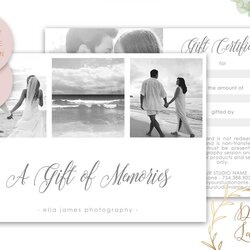 Swell Photography Session Gift Certificate Template Throughout
