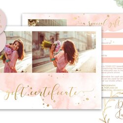 Brilliant Photo Session Gift Certificate Template Free Impressive With