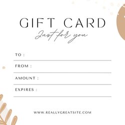 Super Free Printable Gift Certificate Templates To Customize Off Beige Neutral Aesthetic Brand