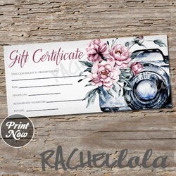 Fantastic Printable Photography Gift Certificate Template Photo Session Israel Voucher