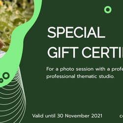 Photo Session Gift Certificate Template