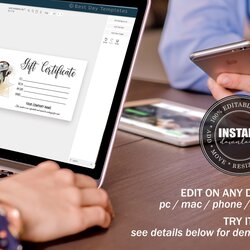 Cool Photography Gift Certificate Template Photo Session Voucher