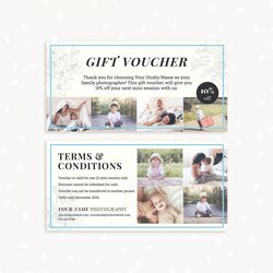 Gift Voucher Template Classic Strawberry Kit Photographer