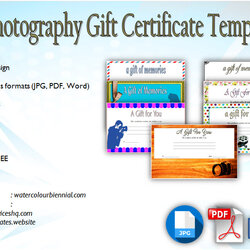 Outstanding Photography Gift Certificate Template Free Unique Designs Fresh Templates Session Printable Owned