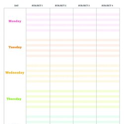 Exceptional Free Printable Weekly Lesson Plans Template One Blank Format Lessons