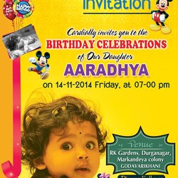 Brilliant Birthday Invitation Card Template Free Download Invitations Templates Cards Designs Sample Party