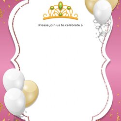 Eminent Elegant Birthday Invitation Templates For Your Kid Upcoming Gold Confetti Princess Daughters Party