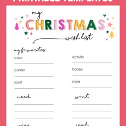 Peerless Best Christmas Wish List Free Printable Templates For At Pin