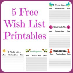 Great Free Wish List Designs To Pick From Wife Rambles Lists Collage