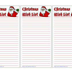 Superb Wish List Template Christmas Templates And Printable Lists Choose Board Source