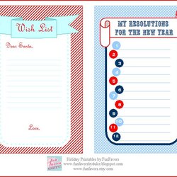 Events Free Printable Wish List Your Resolutions For The Year Template Ready Use