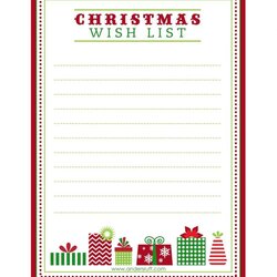 Worthy Printable Wish List Template Merry Stationary Exceptional Highest Quality