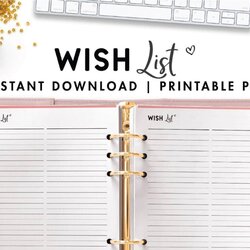 Legit Free Printable Wish List Template World Of