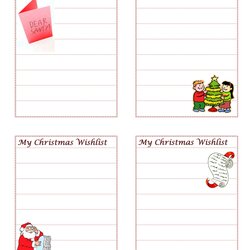 The Highest Quality Christmas List Template Printable Wish Cards