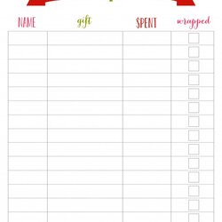 Sublime Printable Wish List Template Gift Names Impressive High