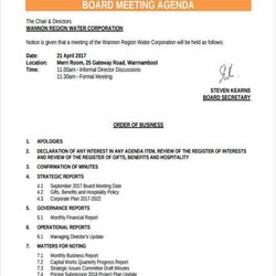 High Quality Formal Meeting Agenda Template For Your Needs Governance Negotiation Report Photo By