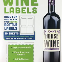 Superior Buy Wine Bottle Labels Sheets Neck Make Your Compatible Avery Adhesive Includes