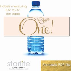 Sterling Printable Water Bottle Labels Business Template Example