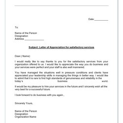 Capital Best Appreciation Letters Letter Of Thankfulness