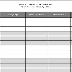 Legit Printable Weekly Lesson Plan Template Classroom Behavior