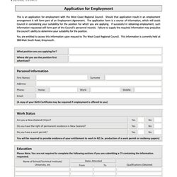 Very Good Free Employment Job Application Form Templates Printable Template