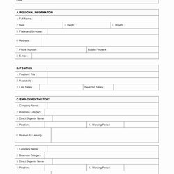 Sterling Employee Application Form Template Free Beautiful For