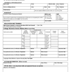 Superlative General Employment Application Template Templates At Generic Job Printable Applications Form