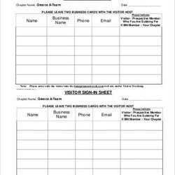 Office Visitor Form Templates Free Printable Docs Template Sign Sheet In