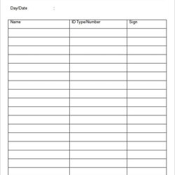 Eminent Sign In Sheet Templates Doc Free Premium Printable Company Visitor Form Template Business Word Email