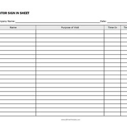 Preeminent Patient Free Printable Sign In Sheet Template Download Visitor