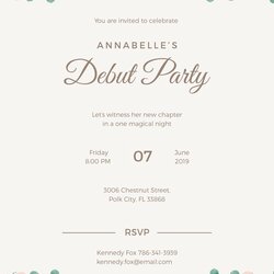 Free Formal Debut Invitation Template Download In Word Google Docs Card Invitations Farewell Illustrator Via