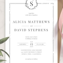 Superior Download Printable Classic Formal Wedding Invitation Template
