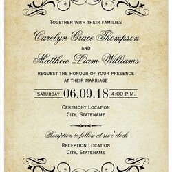 Magnificent Elegant Picture Of Example Wedding Invitations Invitation Wording Layout