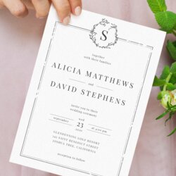 Admirable Download Printable Classic Formal Wedding Invitation Template