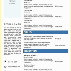 Super Two Column Resume Template Word Free Of Templates For Resumes