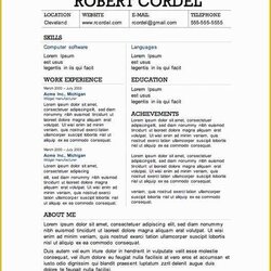 Smashing Two Column Resume Template Word Free Of Templates For Microsoft Download