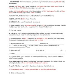 Sublime Simple Family Loan Agreement Templates Free Kb