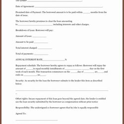 Family Loan Agreement Template Free Resume Examples