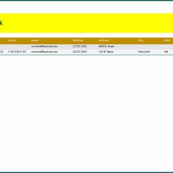 High Quality Free Printable Excel Address Book Template