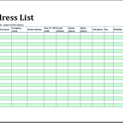 Admirable Printable Address List Book Template For Ms Excel Templates Directory Employee Database Mailing