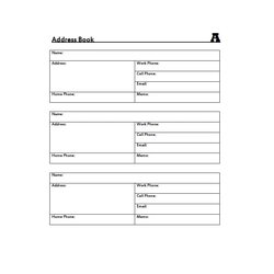 Superlative Printable Address Book Template Excel Templates