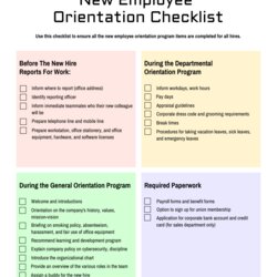 Virtual New Employee Orientation Checklist